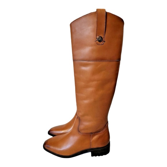 Sam Edelman Drina Leather Knee High Riding Boots in Whiskey NWT - Picture 2 of 7